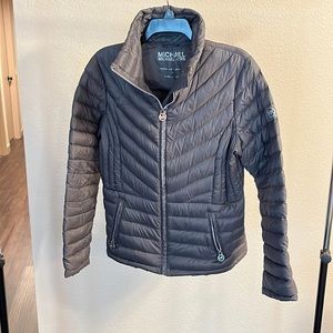 Michael Kors Charcoal Gray Lightweight Puffer Jacket